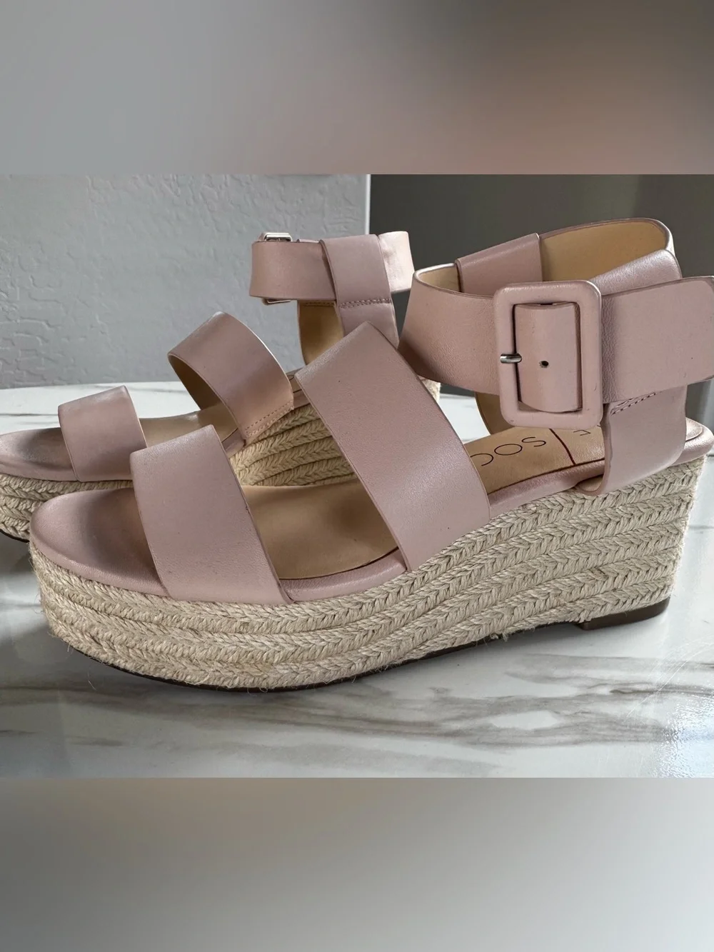 Sole Society Blush Platform Espadrille Sandals